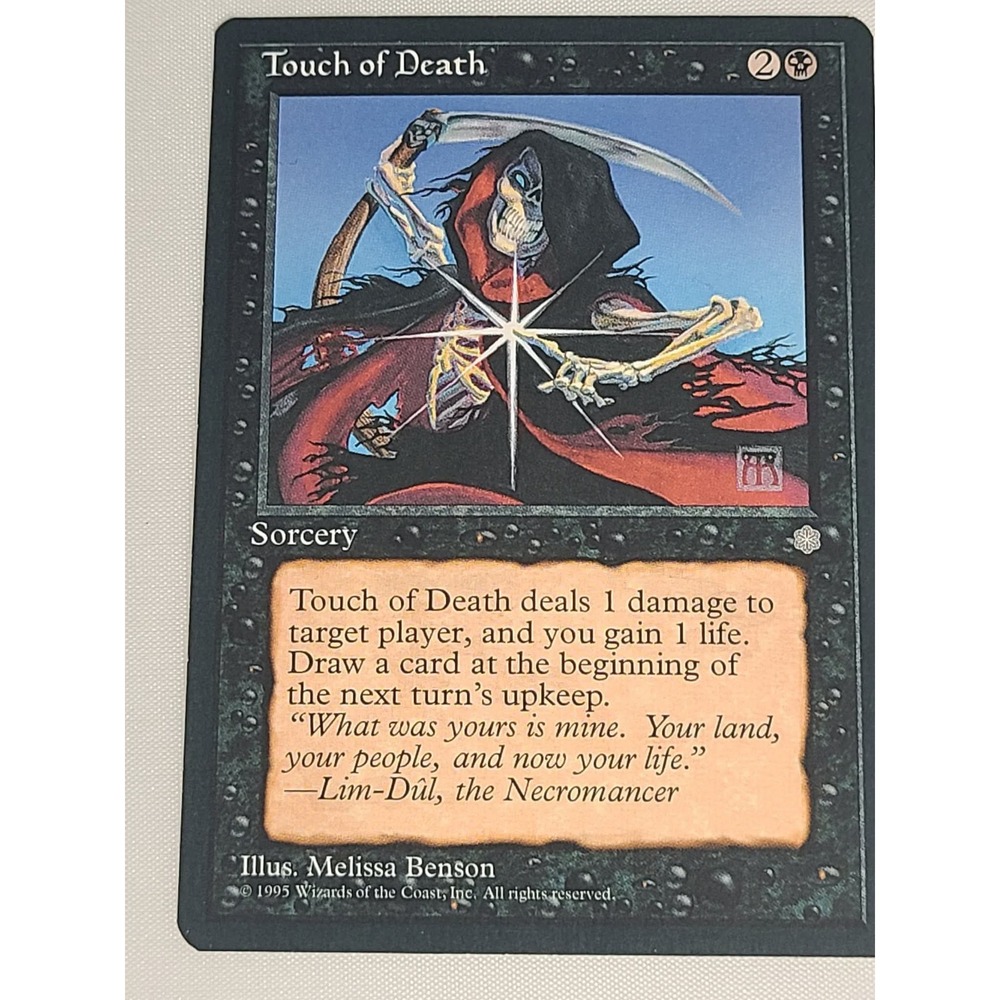 MTG Touch of Death Ice Age 1995 Black Sorcery Old Border Vintage Magic‎ Card